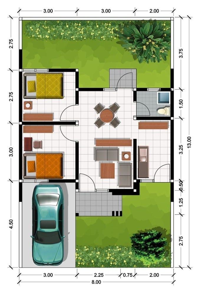 30 Denah Rumah Minimalis Terbaik Tren 2020 