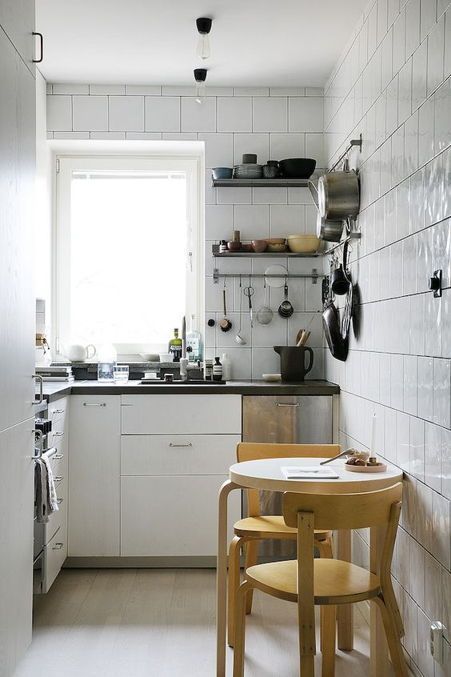 desain dapur sederhana dinding polos