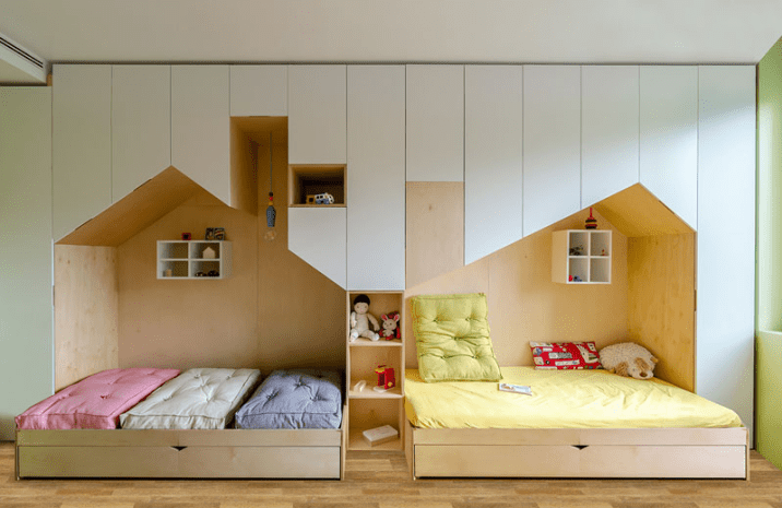 desain kamar anak berbentuk rumah