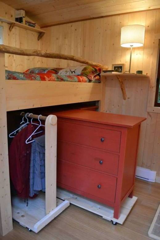 desain kamar minimalis dengan lemari portable