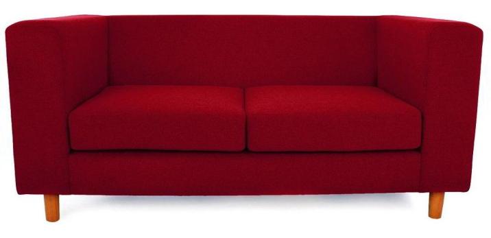 harga sofa 2 dudukan merah