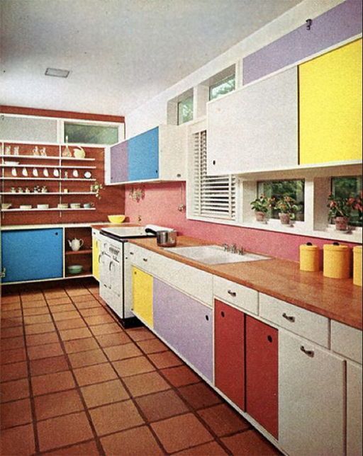 warna warni desain dapur minimalis 3x3