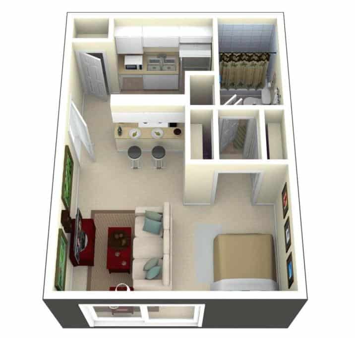 model denah rumah minimalis mungil compact